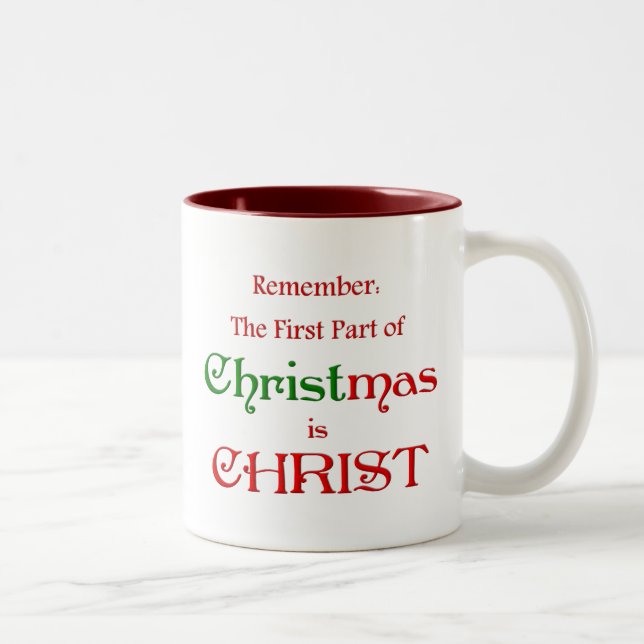 KRW First Part of Christmas Two-Tone Coffee Mug (Right)