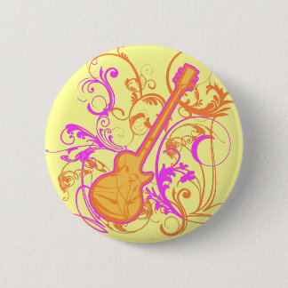 KRW Girl's Rock Guitar Grunge 6 Cm Round Badge