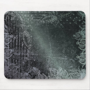 KRW Gothic Mood Watercolor Floral Grunge Mouse Pad