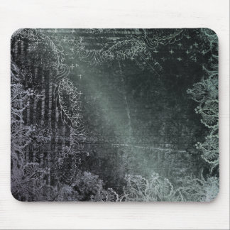 KRW Gothic Mood Watercolor Floral Grunge Mouse Pad