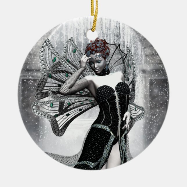 KRW Gothic WinterFaery Fantasy Ornament (Front)