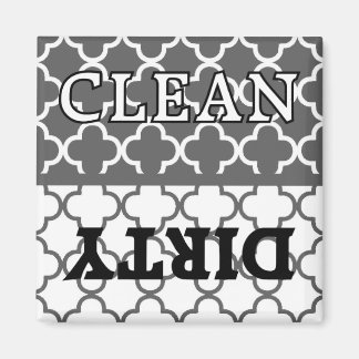 KRW Grey Kitchen Clean and Dirty Dishwasher Magnet