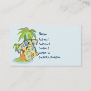 KRW Hawaiian Shirt Custom Business Card
