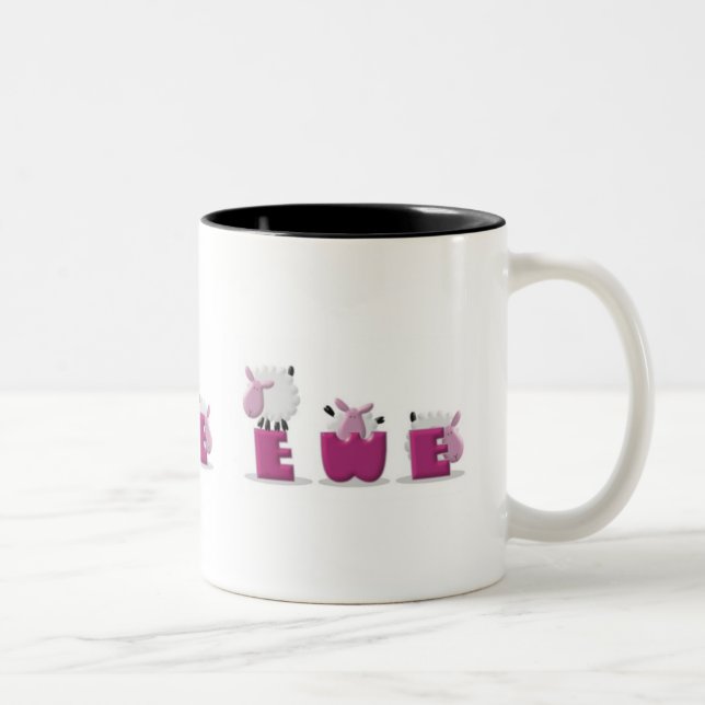 KRW I Love Ewe Two-Tone Coffee Mug (Right)
