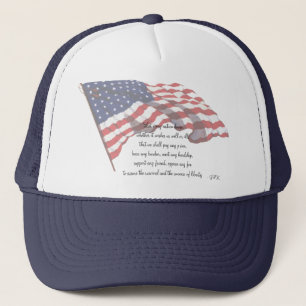 KRW J F Kennedy Quote Trucker Hat
