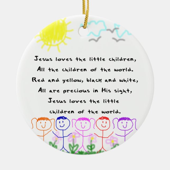 KRW Jesus Loves the Little Children Ornament (Front)