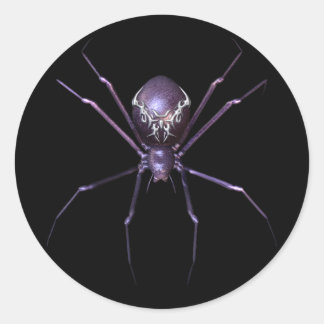 KRW Jewelled Spider Halloween Classic Round Sticker