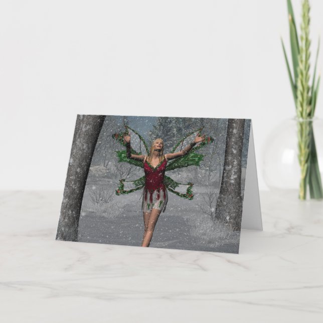 KRW Let It Snow Christmas Faery Card (Front)