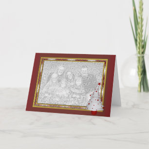 KRW Lil White Christmas Tree Photo Frame Card