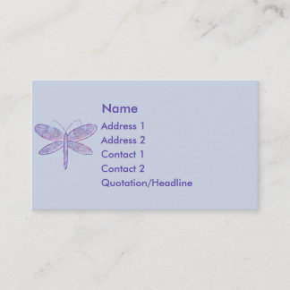 KRW Lilac Dragonfly Business Card