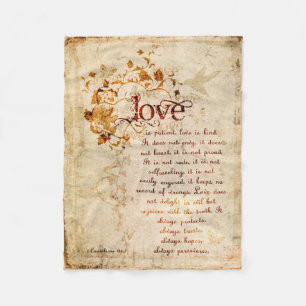KRW Love Is Corinthians Bible Quote Blanket