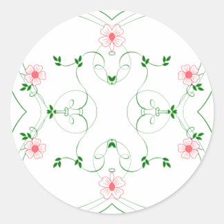 KRW Lovely Pink Floral 1.5 Inch Sticker