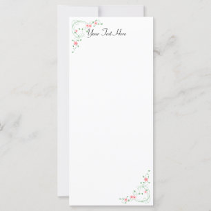 KRW Lovely Pink Floral Custom Rack Cards