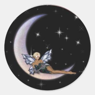 KRW Moon Faery Classic Round Sticker
