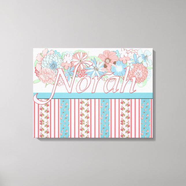 KRW Norah Flower Art Canvas Print (Front)