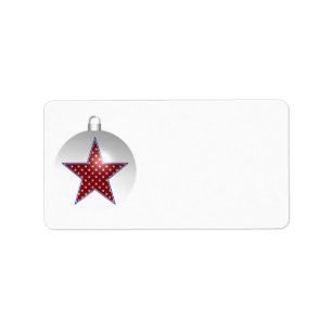 KRW Patriotic Holiday Ornament Blank Address Label