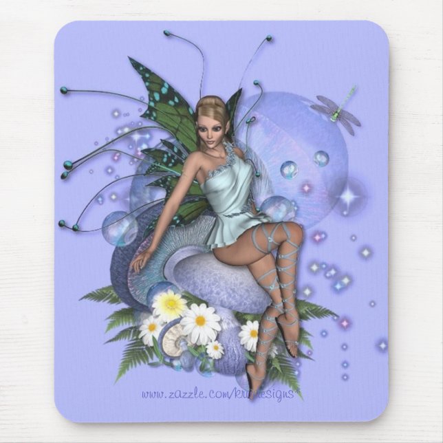 KRW Picking Daisies Faery - Custom Mouse Pad (Front)