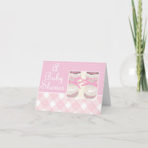 KRW Pink Booties Custom Baby Shower Invitation