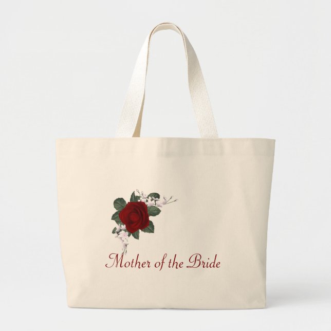 KRW Red Rose Mother of the Bride Wedding Tote (Front)