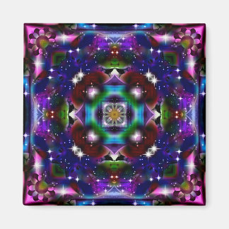 KRW Retro Floral Shimmer Magnet