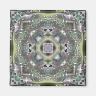 KRW Retro Floral Shimmer Magnet