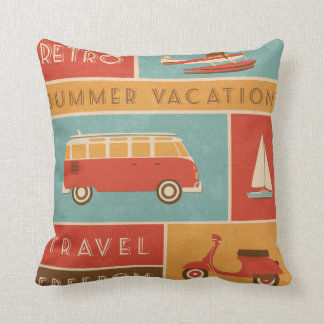 KRW Retro Summer Vacation Travel Pillow
