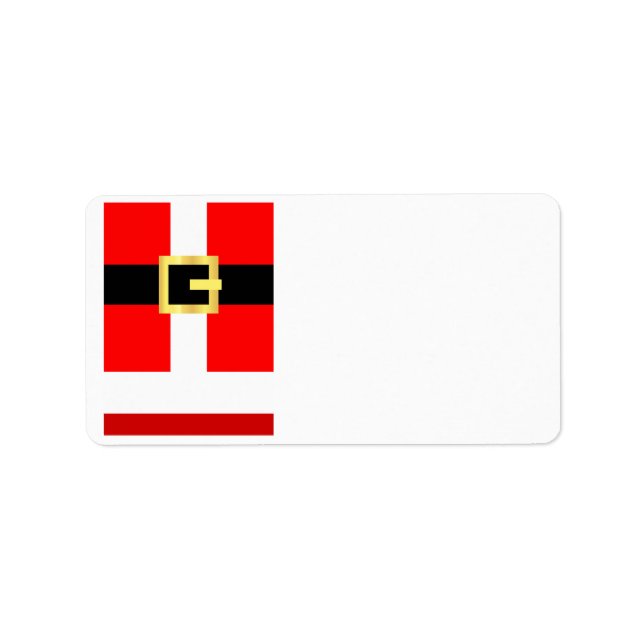 KRW Santa Suit Christmas Blank Address Label (Front)