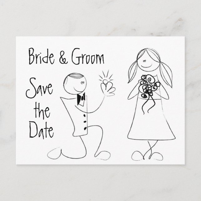 KRW Save the Date Custom Wedding Card (Front)