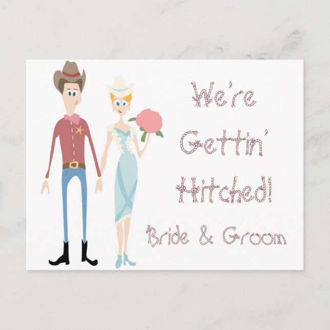 KRW Save the Date Western Wedding Card (Front)