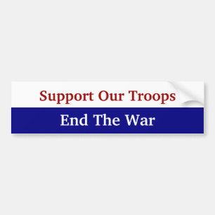 KRW Support Our Troops End The War Bumper Sticker