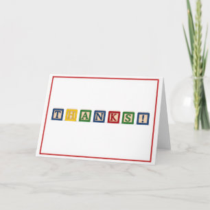KRW Thank You - Baby Blocks Card