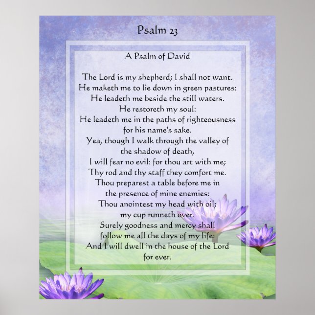 KRW The Lord is My Shepherd Psalm 23 Print (Front)