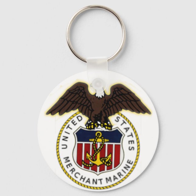 KRW US Merchant Marine Seal Key Ring (Front)