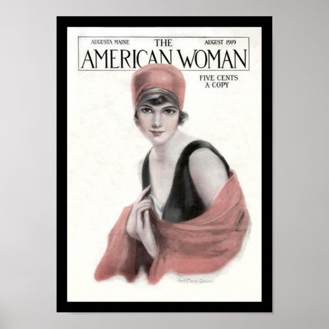 KRW Vintage American Woman Magazine 1919 Print (Front)