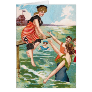 KRW Vintage Beach Illustration Card