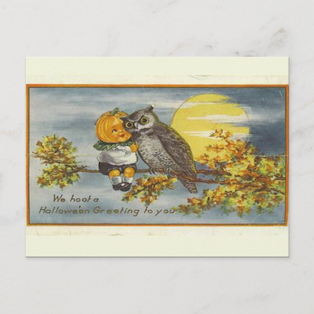 KRW Vintage Halloween Postcard (Front)