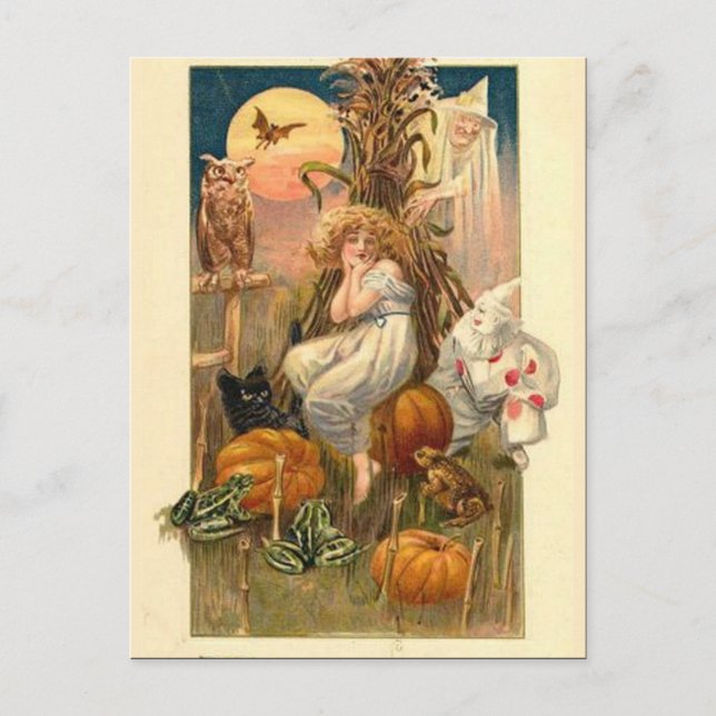 KRW Vintage Halloween Postcard (Front)