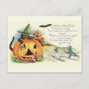 KRW Vintage Halloween Postcard