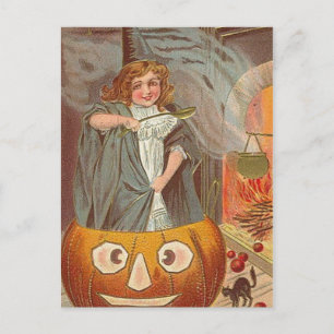 KRW Vintage Halloween Postcard