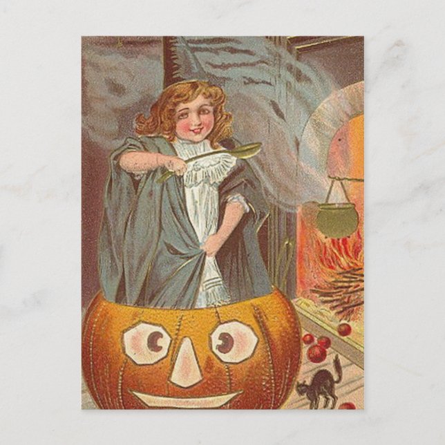KRW Vintage Halloween Postcard (Front)