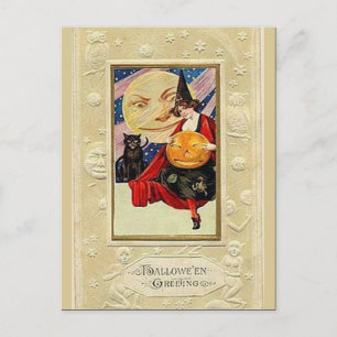 KRW Vintage Halloween Postcard