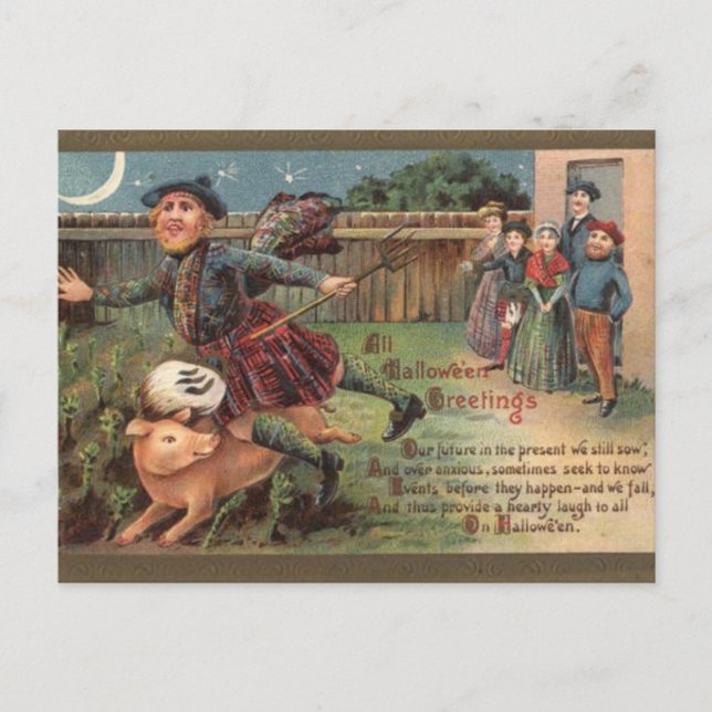 KRW Vintage Halloween Postcard (Front)