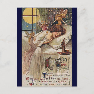 KRW Vintage Halloween Time Postcard