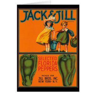 KRW Vintage Jack and Jill Peppers Crate Label
