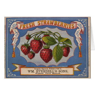 KRW Vintage Strawberries Crate Label
