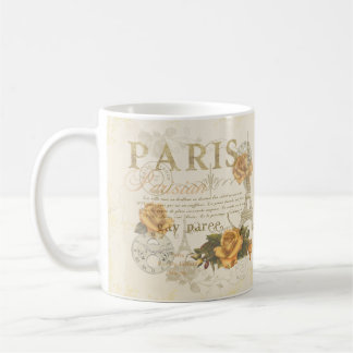 KRW Vintage Style Paris Roses and Eiffel Tower Mug
