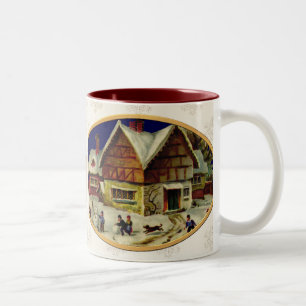 KRW Vintage Winter Scene Holiday Coffee Mug