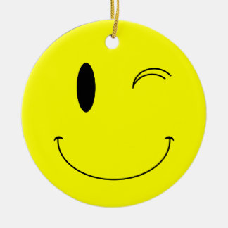 KRW Winking Smile Face Ornament
