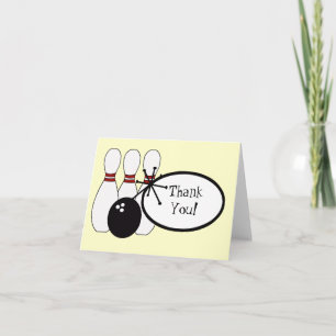 KRW Yellow Bowling Thank You Card