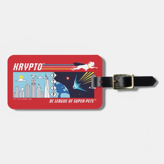 Krypto Outer-Space to Metropolis Luggage Tag (Front Horizontal)